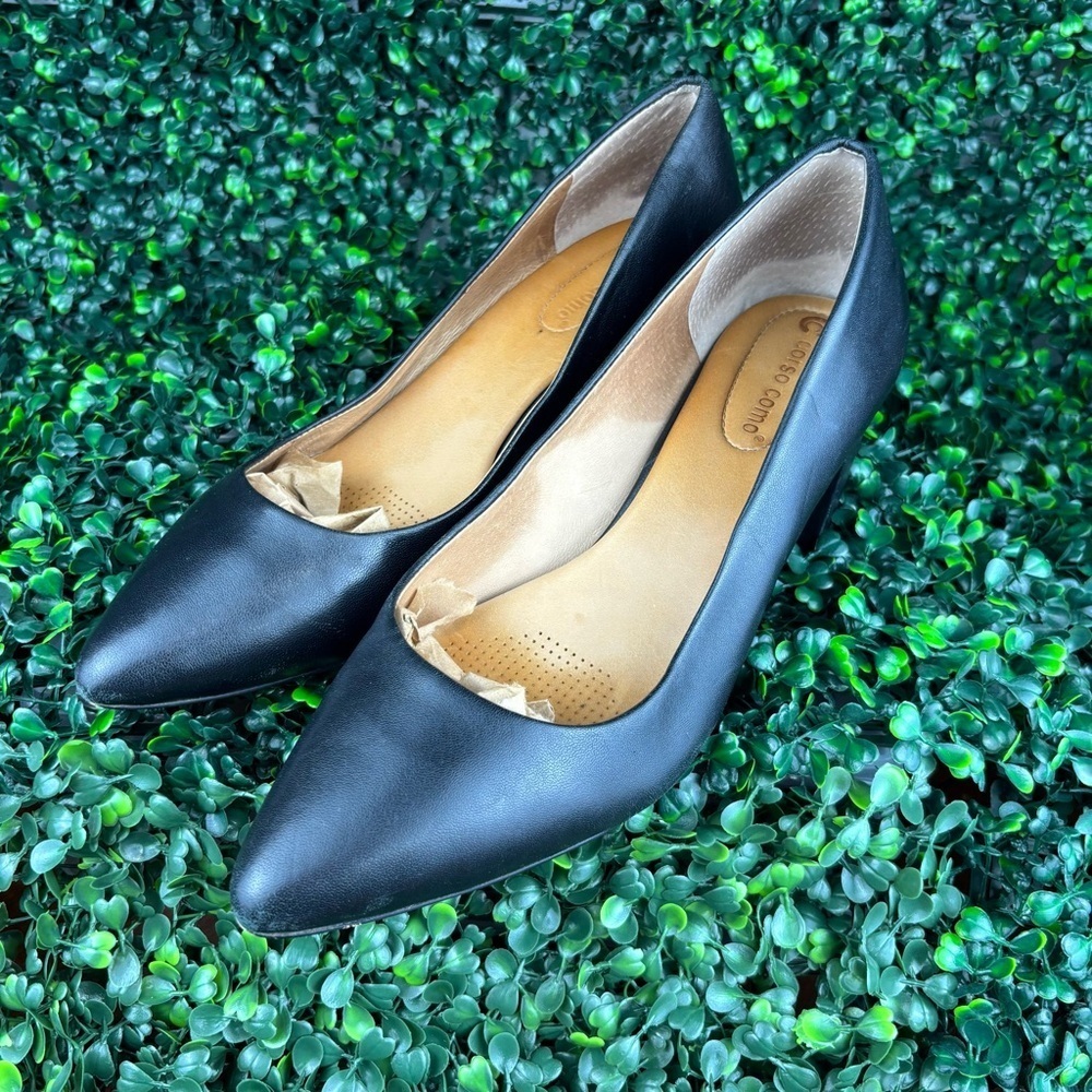 Corso Como Elegant Black Chunky Heels Size 10 Woman - Picture 2 of 8